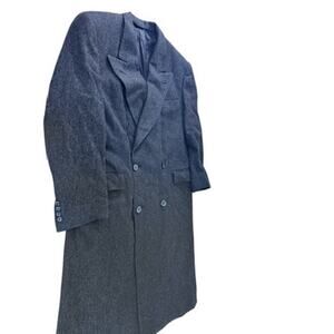 VTG Wool Coat Union Made USA Mens NO SIZE Double Breasted Heavy FINAL SALE AS IS